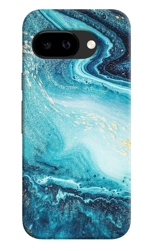 Blue Glitter Marble Google Pixel 9A Back Cover