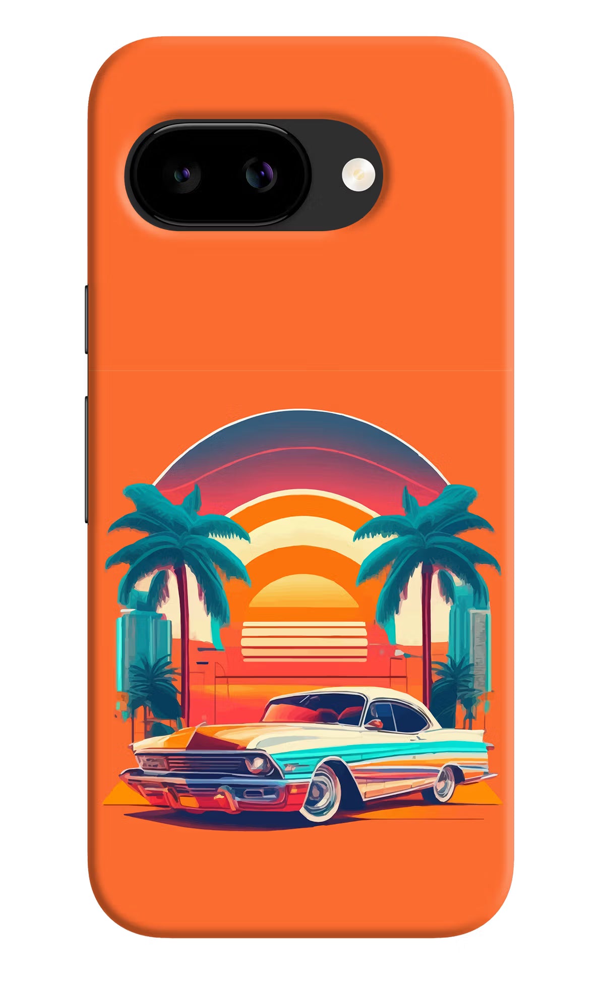 Palm Drive 80s Google Pixel 9A Back Cover
