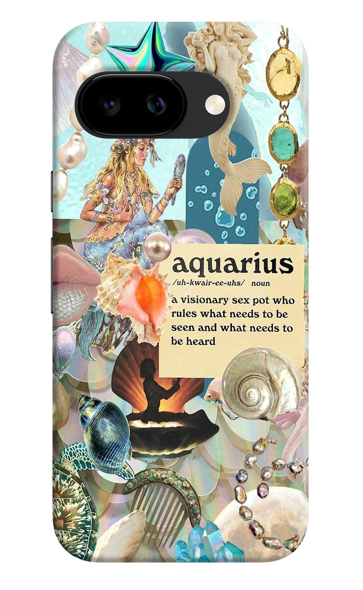 Aquarius Zodiac Google Pixel 9A Hard Case Back Cover by Casekaro