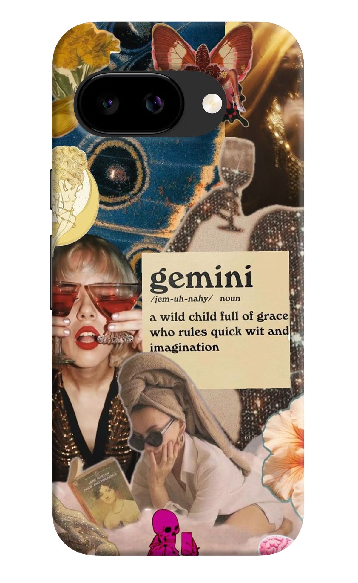 Gemini Zodiac Google Pixel 9A Hard Case Back Cover by Casekaro