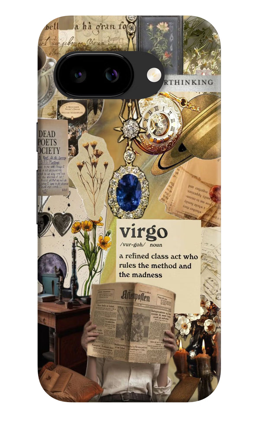 Virgo Zodiac Google Pixel 9A Back Cover, Hard case