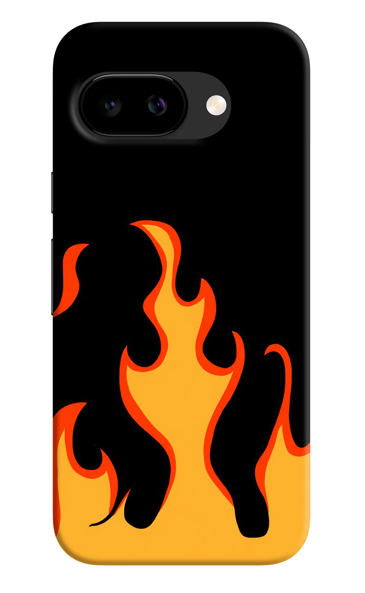 Fired Up – Black Google Pixel 9A Hard Case Back Cover by Casekaro