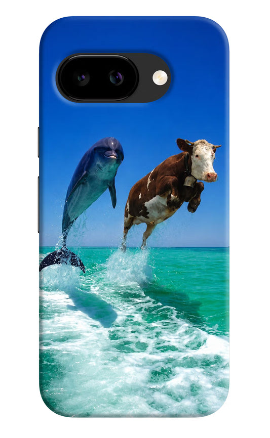 Dolphin vs Cow Google Pixel 9A Hard Case Back Cover by Casekaro