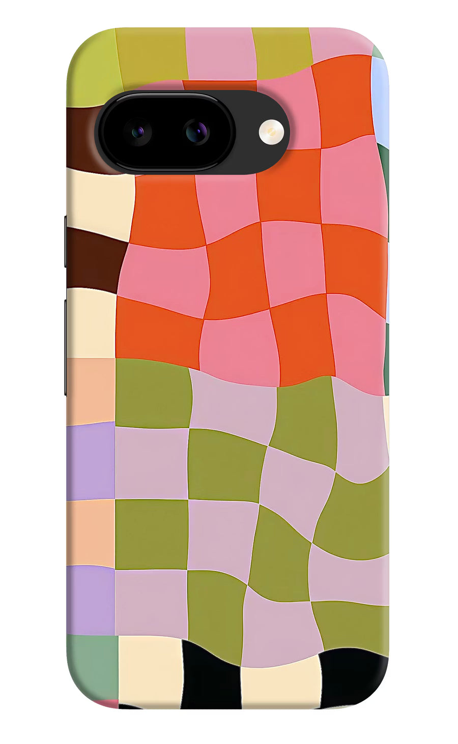Wavy Grid Google Pixel 9A Back Cover, Hard case