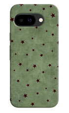Green Stars Google Pixel 9A Hard Case Back Cover by Casekaro