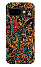 Folk Print Google Pixel 9A Hard Case Back Cover by Casekaro
