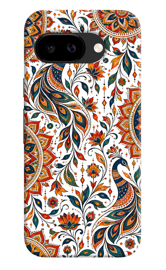 White Mayura Google Pixel 9A Hard Case Back Cover by Casekaro