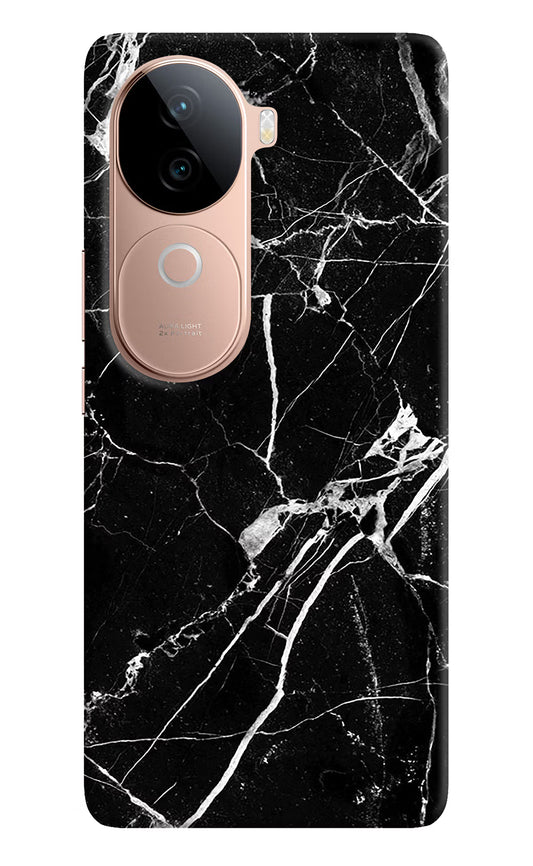 Black Marble Pattern IQOO Z9s 5G Hard Case Back Cover by Casekaro