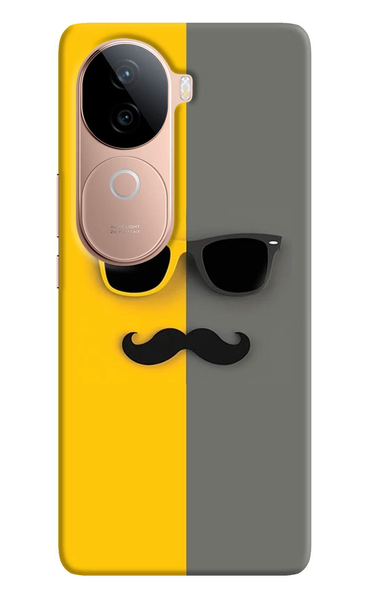 Sunglasses with Mustache IQOO Z9s 5G Hard Case Back Cover by Casekaro