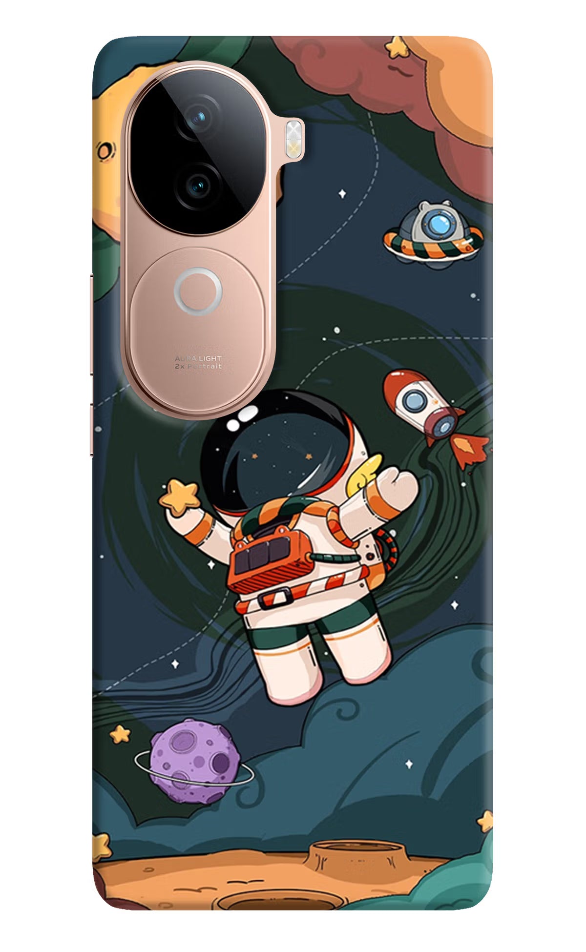 Cartoon Astronaut IQOO Z9s 5G Hard Case Back Cover by Casekaro