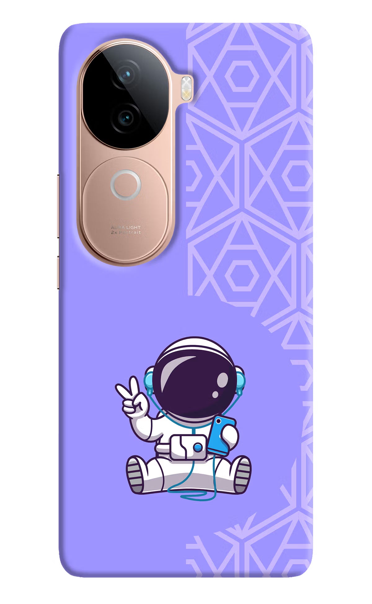 Cute Astronaut Chilling IQOO Z9s 5G Hard Case Back Cover by Casekaro