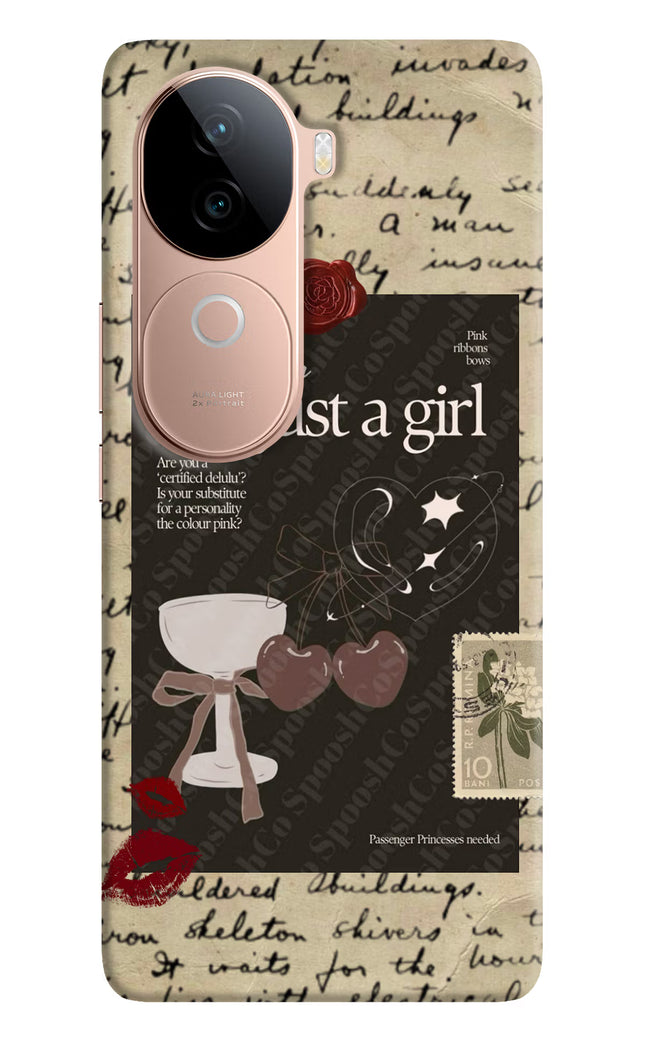 I am just a girl IQOO Z9s 5G Hard Case Back Cover by Casekaro