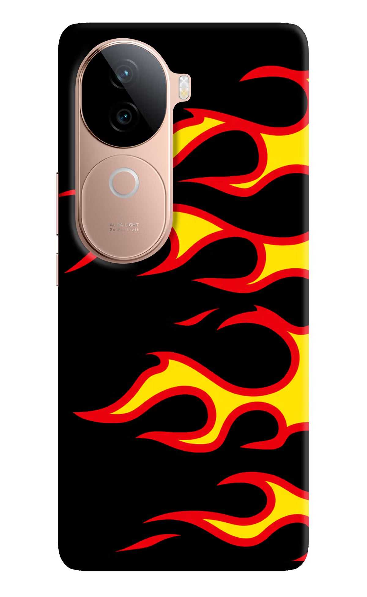 Side Sweep Flames IQOO Z9s 5G Hard Case Back Cover by Casekaro