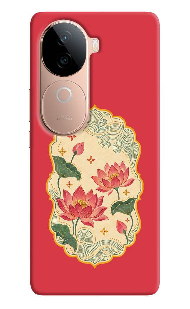 Pink Lotus IQOO Z9s 5G Hard Case Back Cover by Casekaro