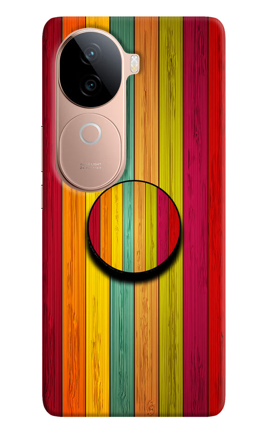 Multicolor Wooden IQOO Z9s 5G Pop Case by Casekaro