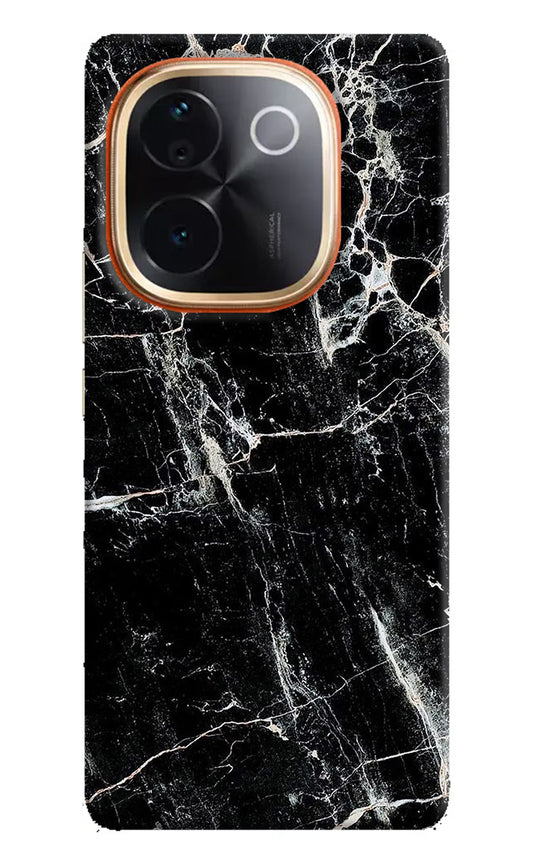 Black Marble Texture IQOO Z9S Pro 5G Hard Case Back Cover by Casekaro
