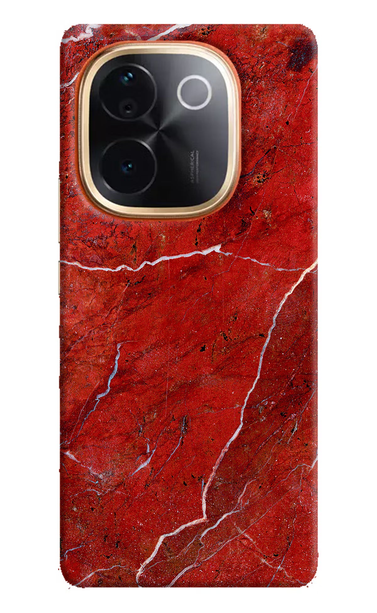 Red Marble Design IQOO Z9S Pro 5G Hard Case Back Cover by Casekaro
