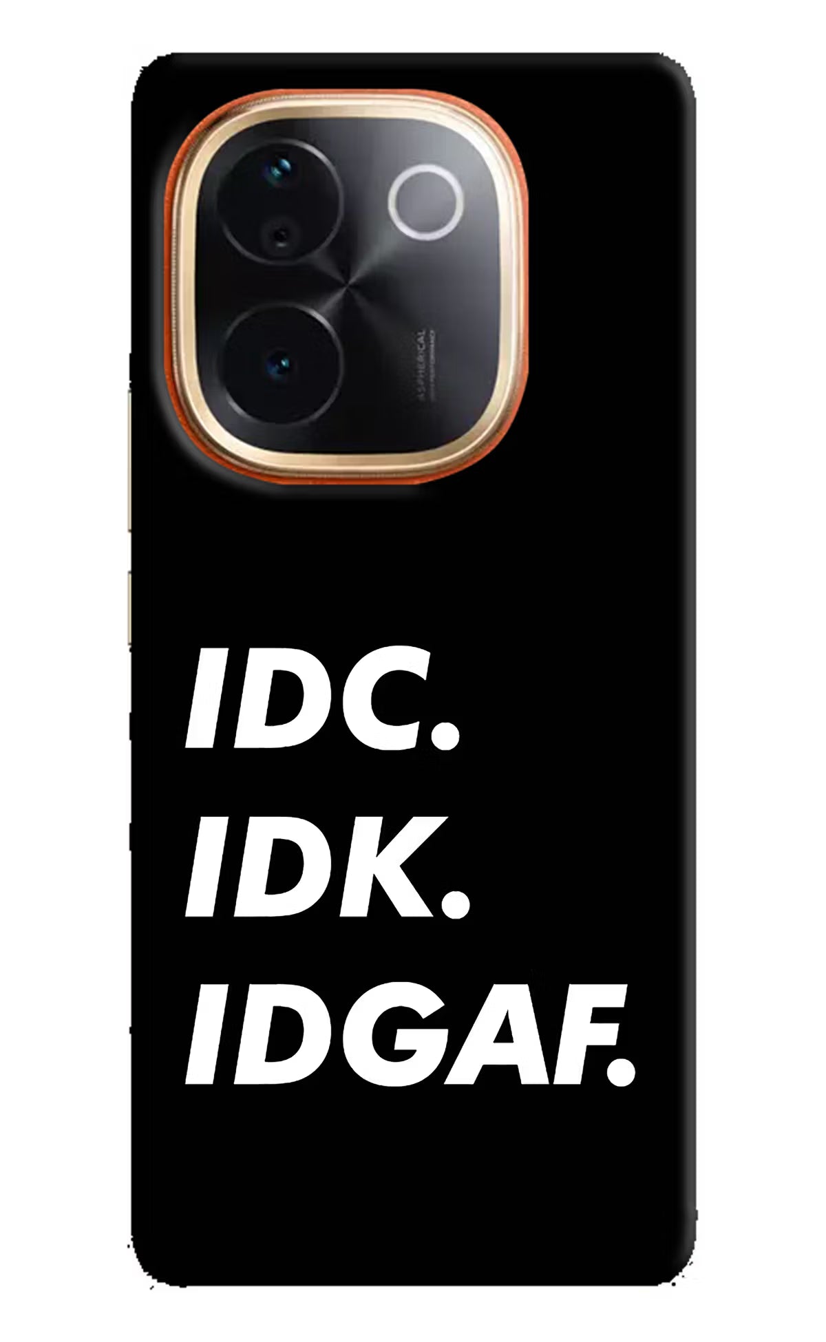 Idc Idk Idgaf IQOO Z9S Pro 5G Hard Case Back Cover by Casekaro