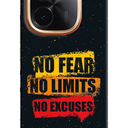 No Fear No Limits No Excuse IQOO Z9S Pro 5G Hard Case Back Cover by Casekaro