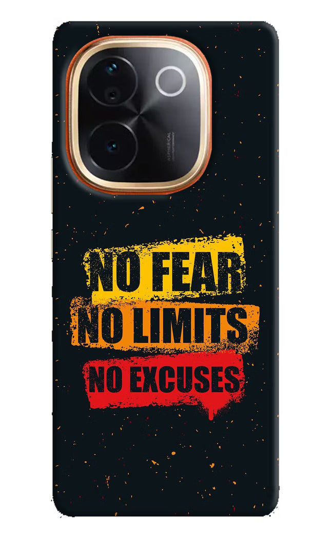 No Fear No Limits No Excuse IQOO Z9S Pro 5G Hard Case Back Cover by Casekaro