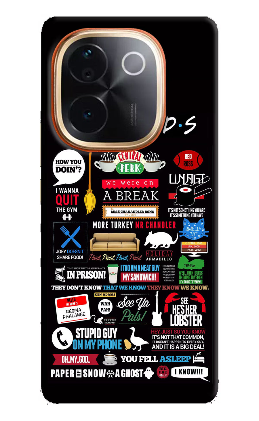 FRIENDS IQOO Z9S Pro 5G Back Cover, Hard case