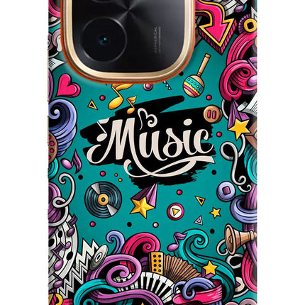 Music Graffiti IQOO Z9S Pro 5G Hard Case Back Cover by Casekaro