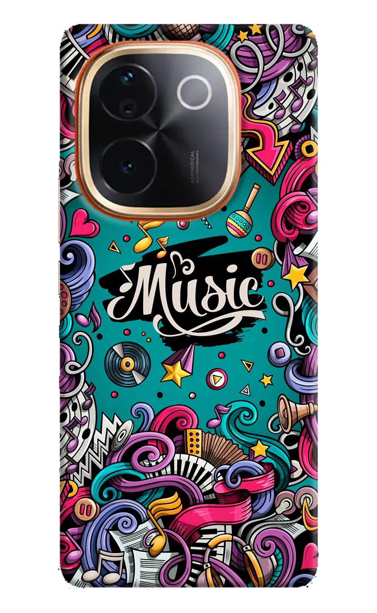 Music Graffiti IQOO Z9S Pro 5G Hard Case Back Cover by Casekaro