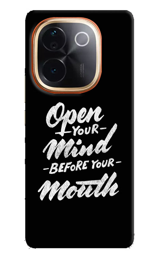 Open Your Mind Before Your Mouth IQOO Z9S Pro 5G Hard Case Back Cover by Casekaro