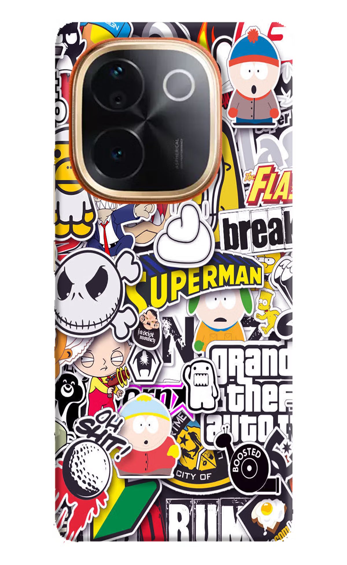 Sticker Bomb IQOO Z9S Pro 5G Hard Case Back Cover by Casekaro