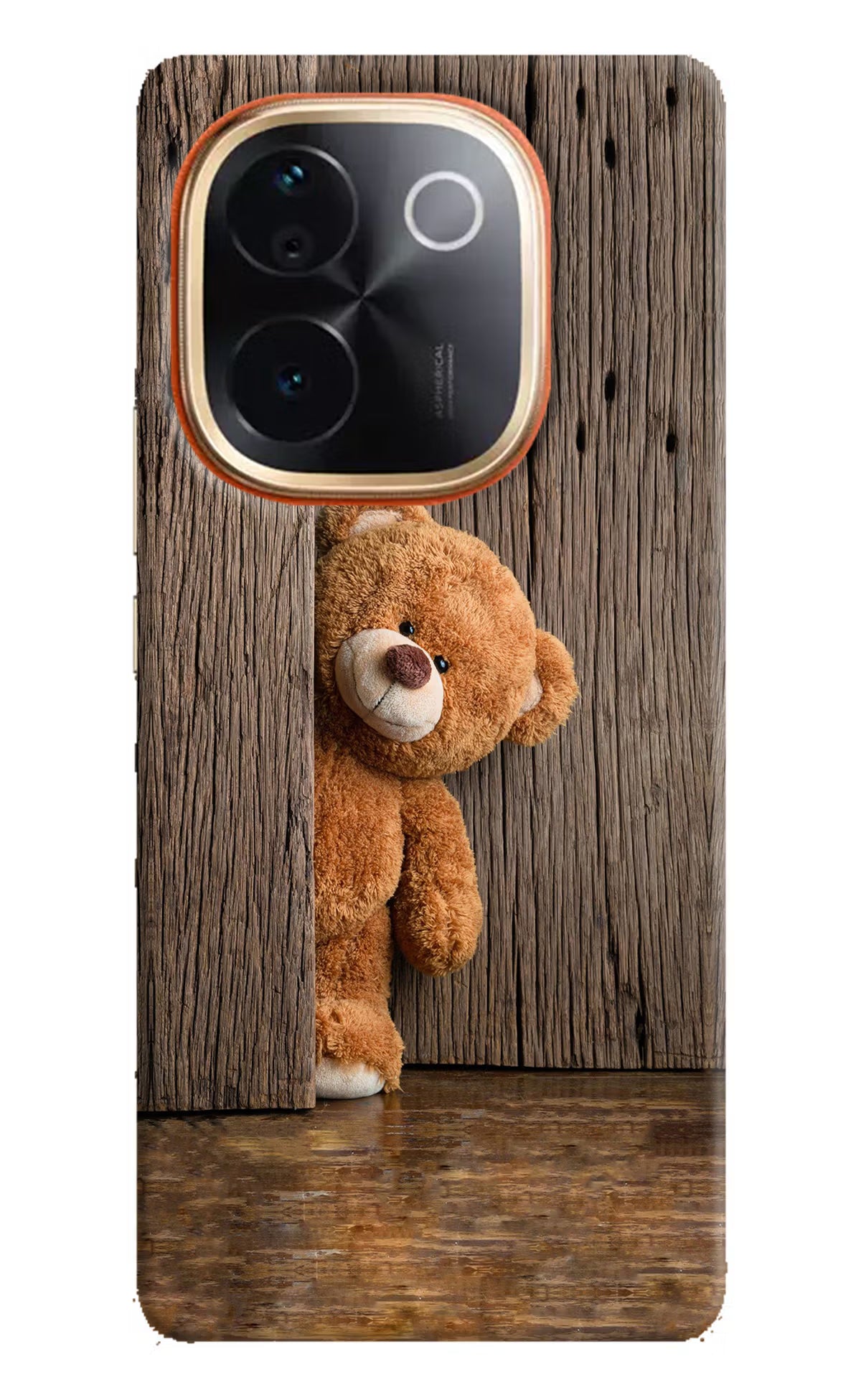 Teddy Wooden IQOO Z9S Pro 5G Hard Case Back Cover by Casekaro