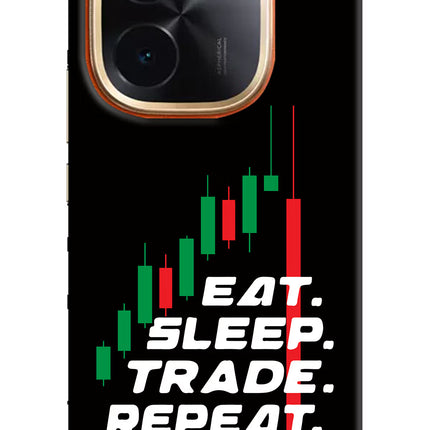 Eat Sleep Trade Repeat IQOO Z9S Pro 5G Hard Case Back Cover by Casekaro