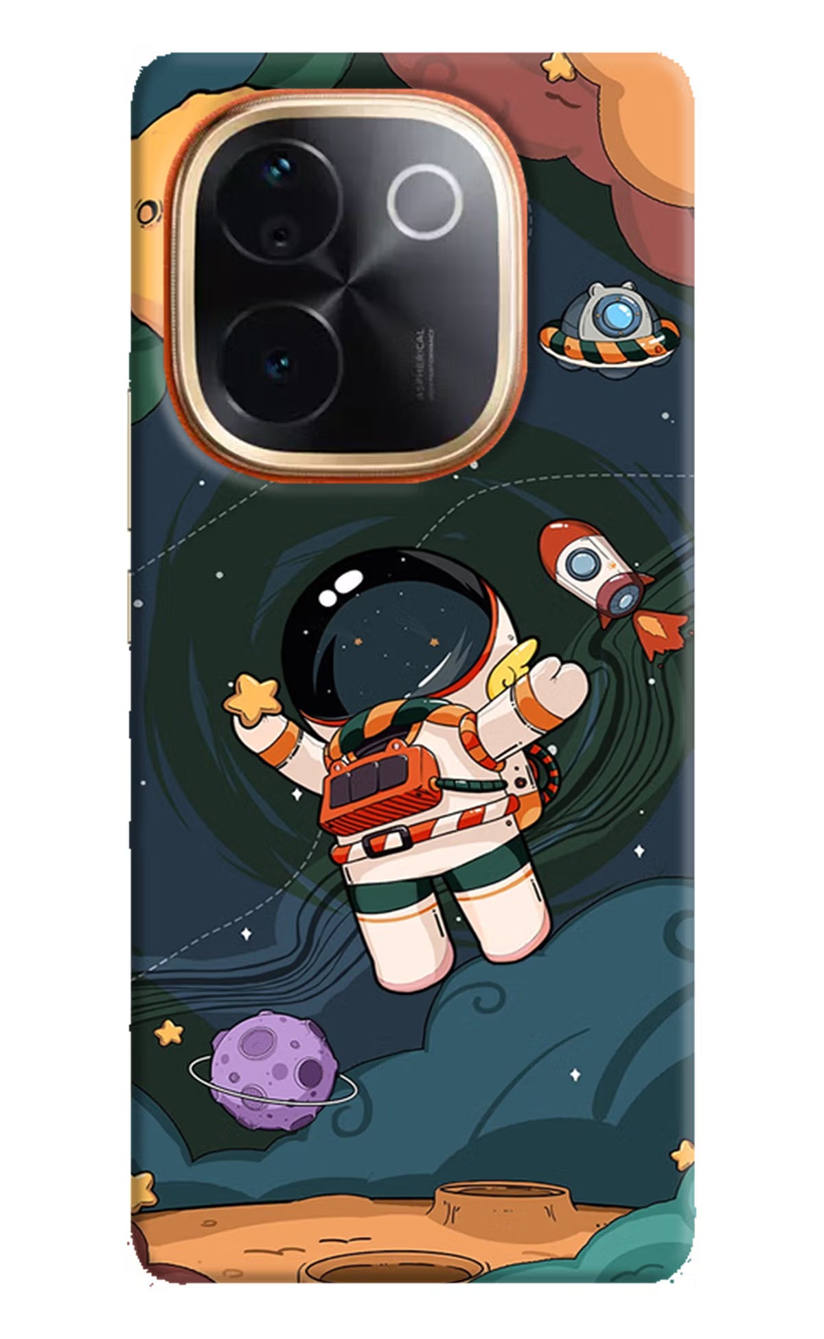 Cartoon Astronaut IQOO Z9S Pro 5G Hard Case Back Cover by Casekaro