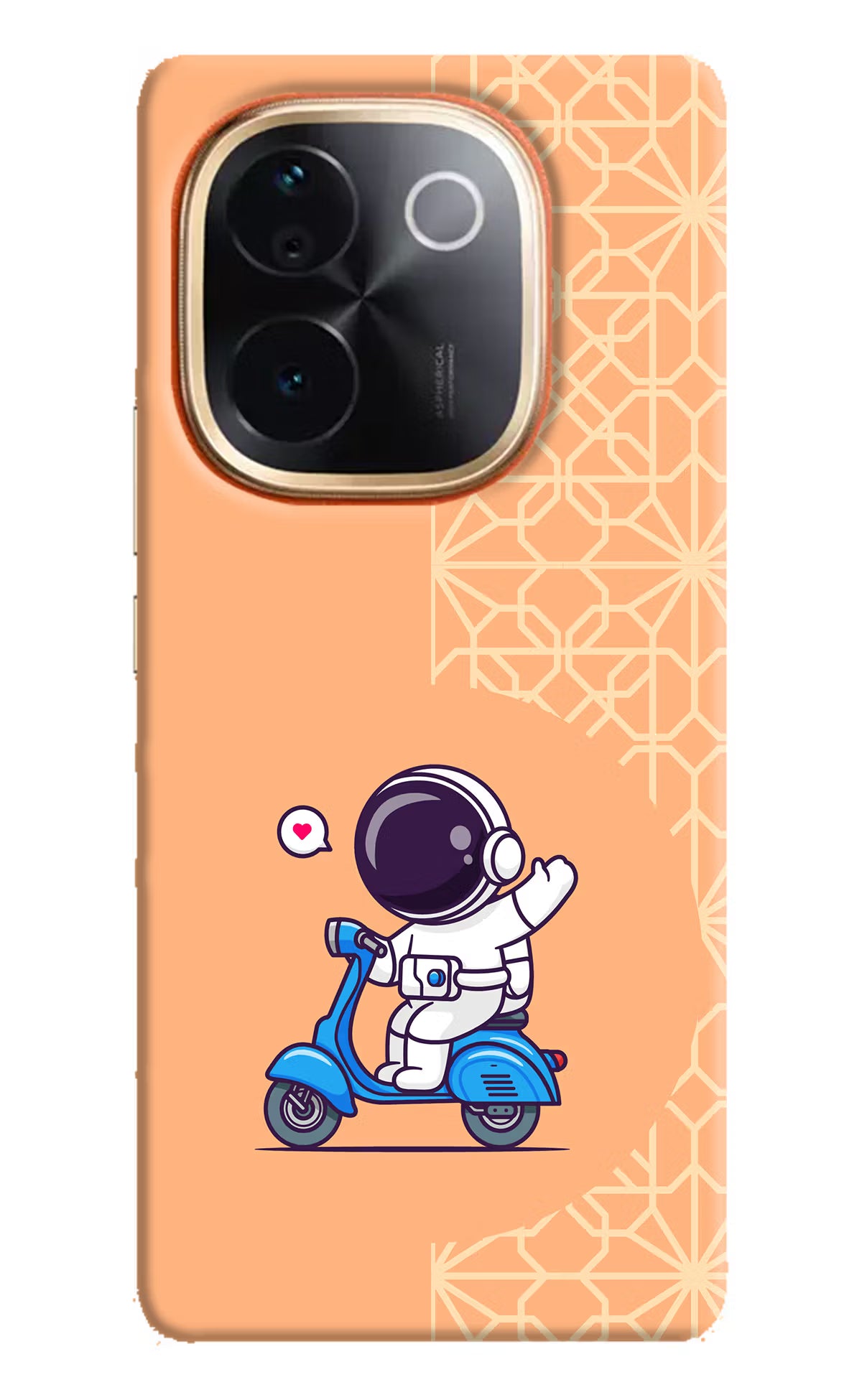 Cute Astronaut Riding IQOO Z9S Pro 5G Hard Case Back Cover by Casekaro