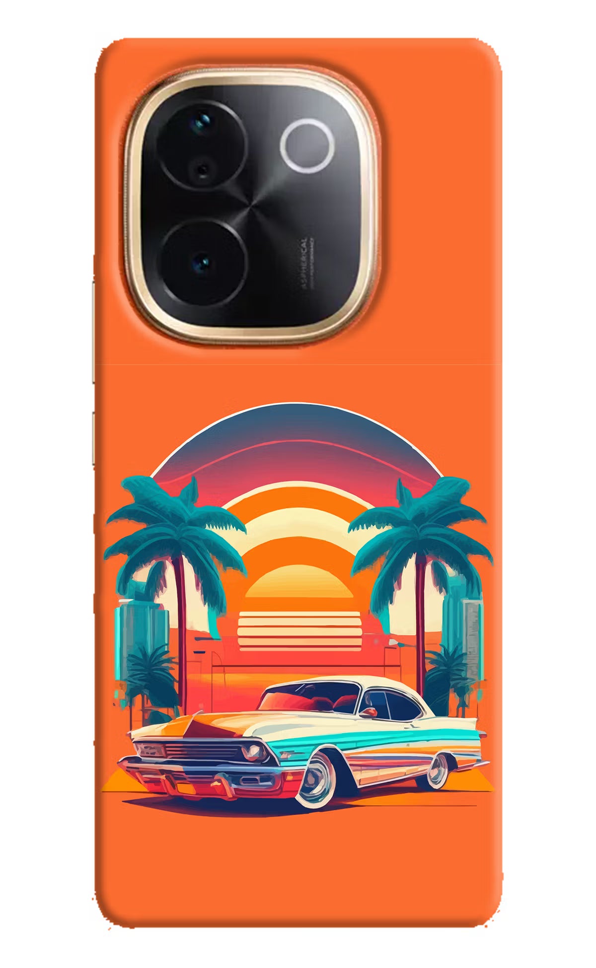 Palm Drive 80s IQOO Z9S Pro 5G Hard Case Back Cover by Casekaro