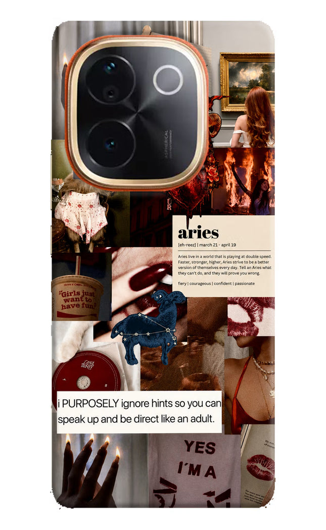 Zodiac Aries IQOO Z9S Pro 5G Hard Case Back Cover by Casekaro