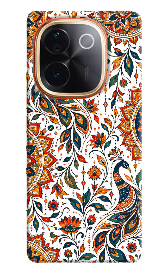 White Mayura IQOO Z9S Pro 5G Hard Case Back Cover by Casekaro