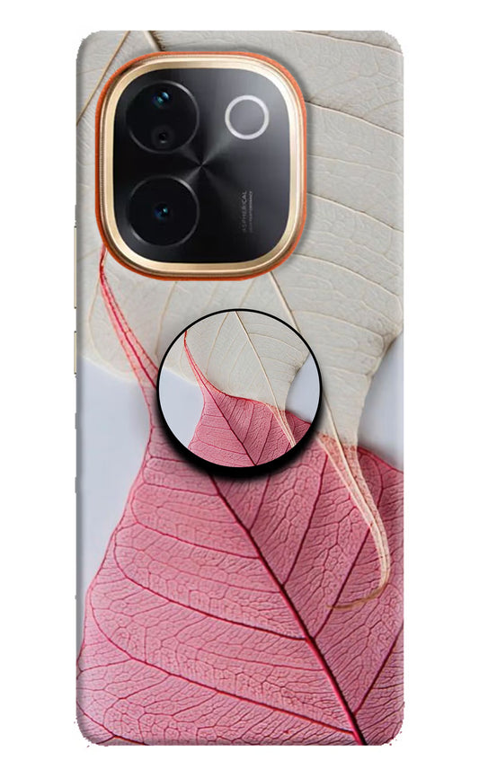 White Pink Leaf IQOO Z9S Pro 5G Pop Case by Casekaro