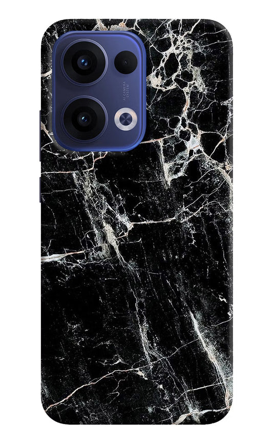 Black Marble Texture Oppo Reno13 5G Hard Case Back Cover by Casekaro
