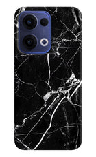 Black Marble Pattern Oppo Reno13 5G Hard Case Back Cover by Casekaro