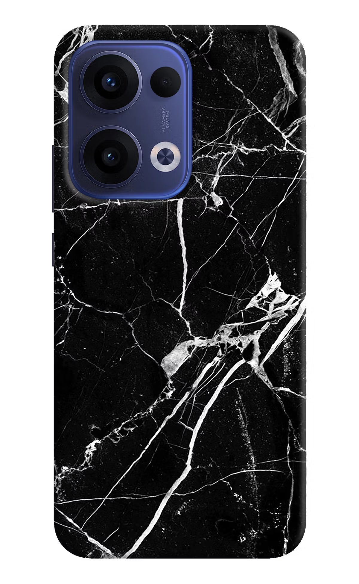 Black Marble Pattern Oppo Reno13 5G Hard Case Back Cover by Casekaro
