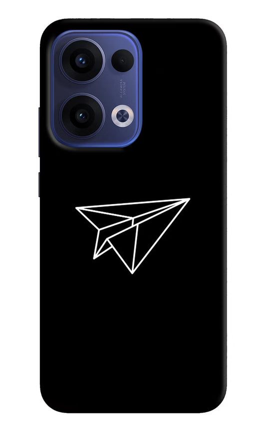 Paper Plane White Oppo Reno13 5G Hard Case Back Cover by Casekaro