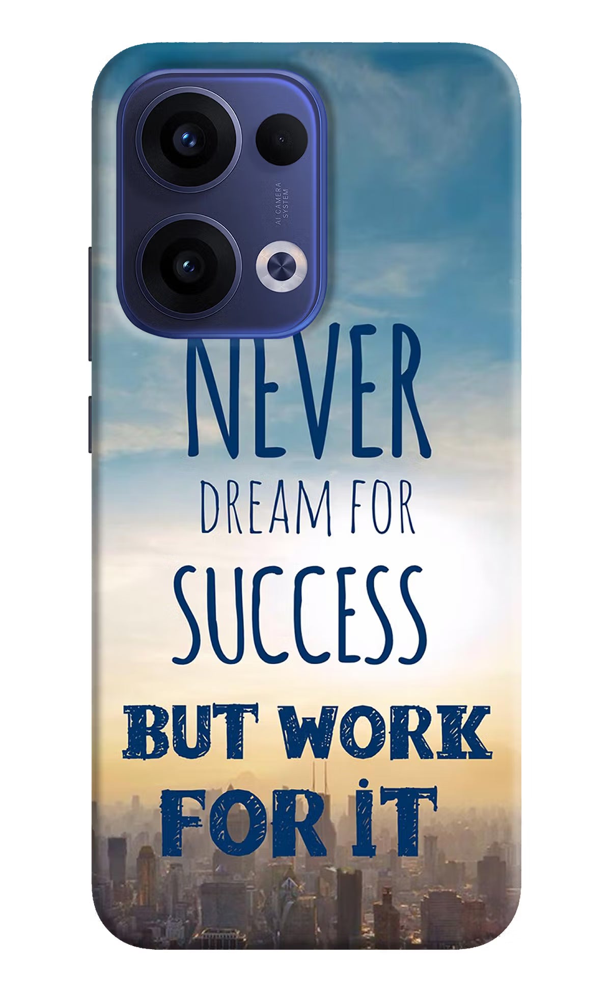 Never Dream For Success But Work For It Oppo Reno13 5G Hard Case Back Cover by Casekaro