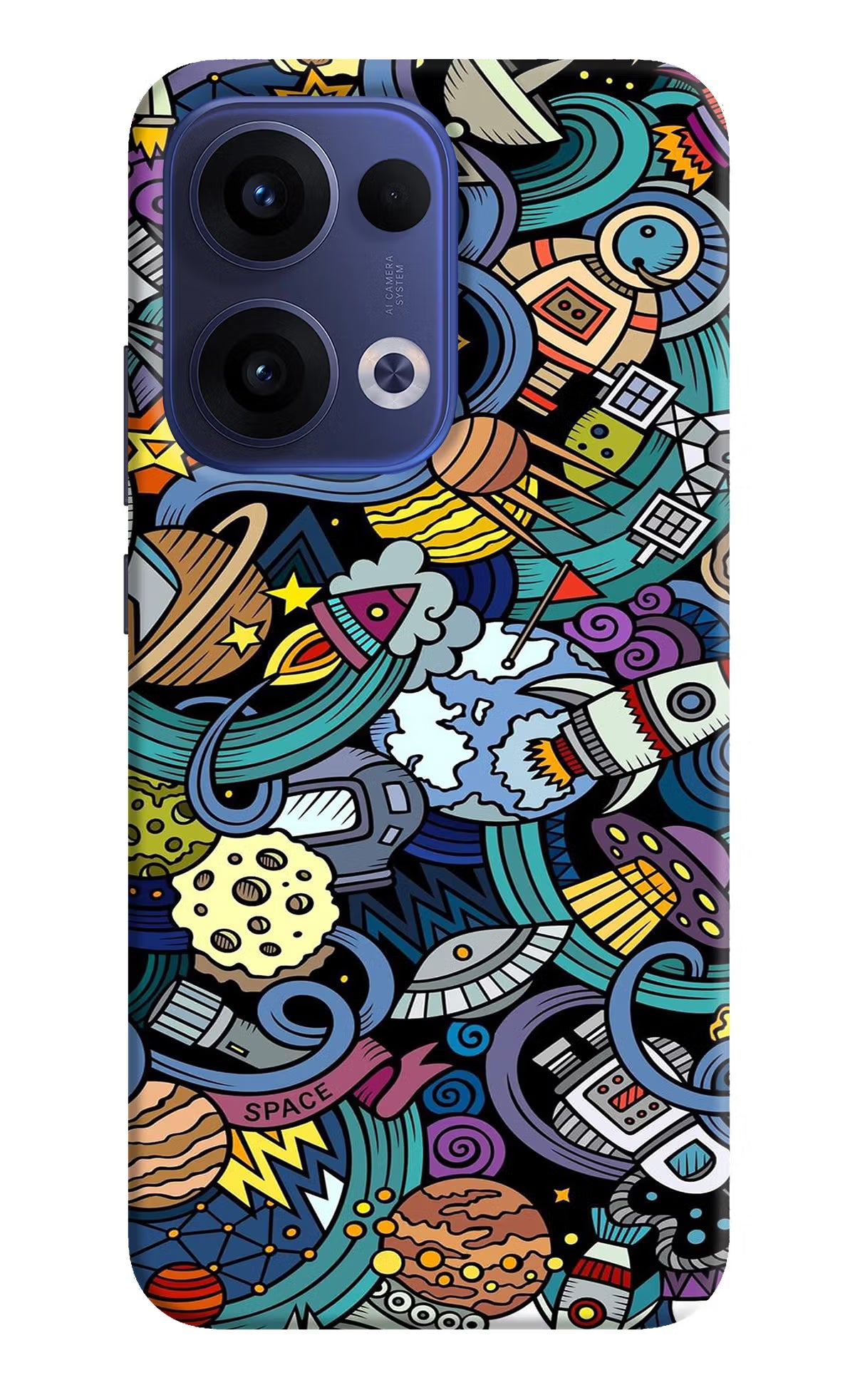 Space Abstract Oppo Reno13 5G Hard Case Back Cover by Casekaro