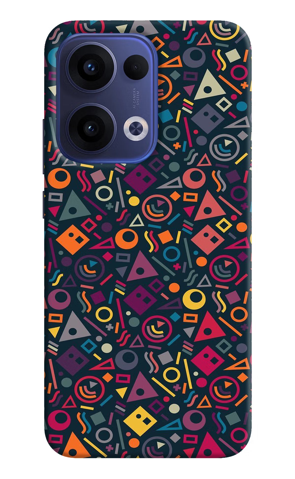 Geometric Abstract Oppo Reno13 5G Hard Case Back Cover by Casekaro