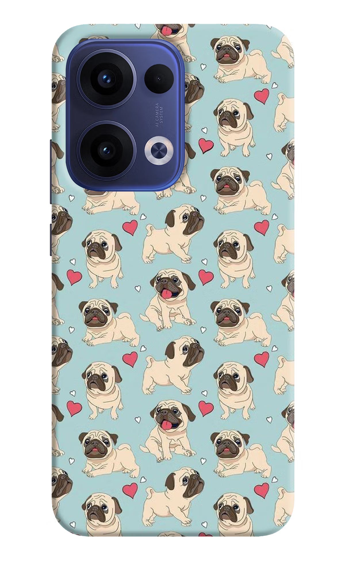 Pug Dog Oppo Reno13 5G Hard Case Back Cover by Casekaro