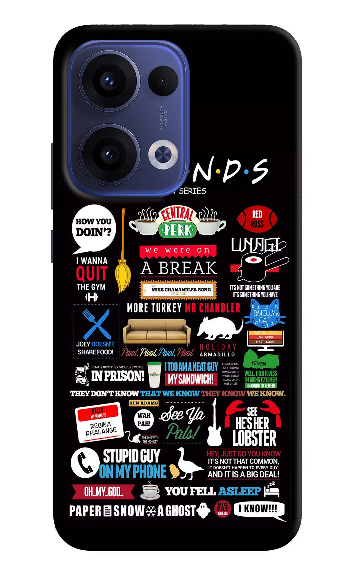 FRIENDS Oppo Reno13 5G Hard Case Back Cover by Casekaro