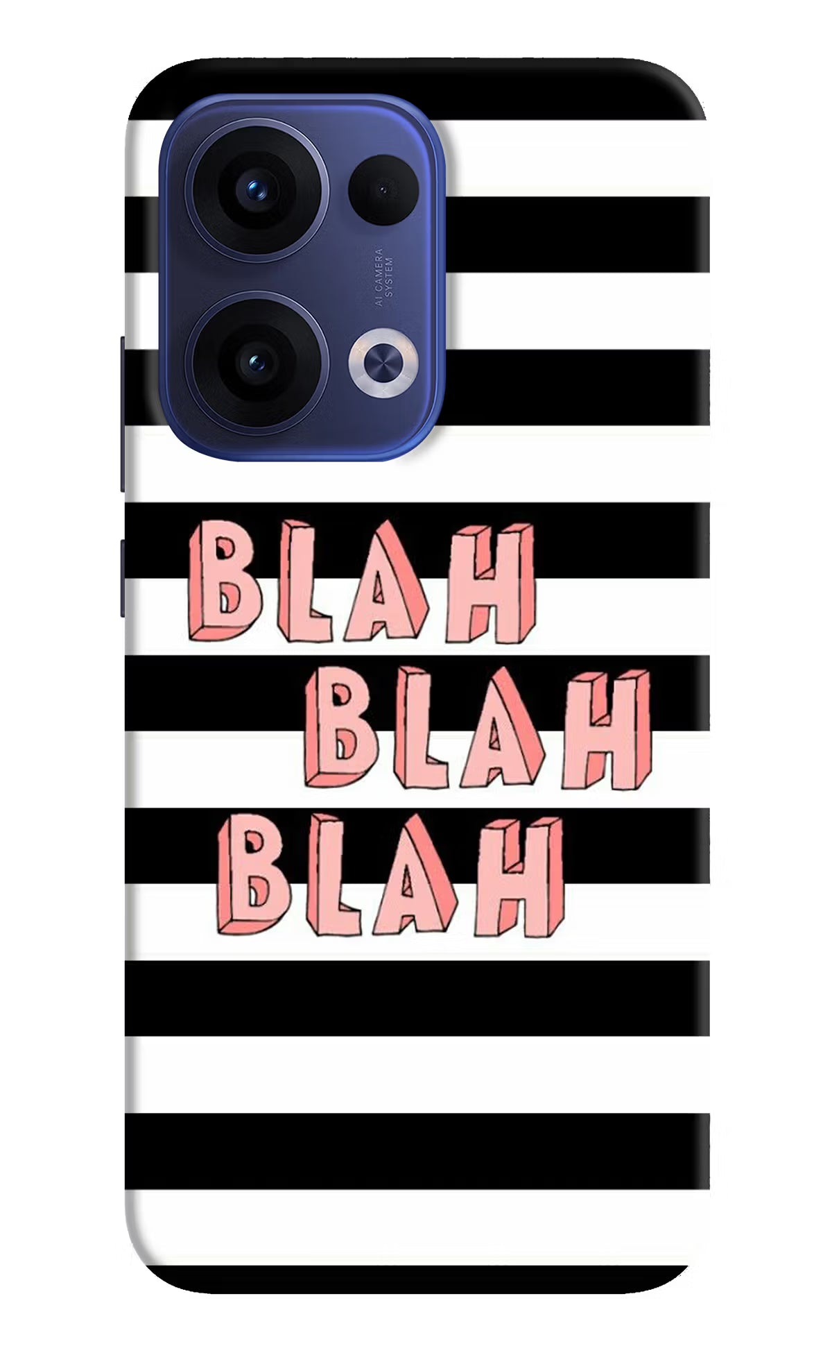Blah Blah Blah Oppo Reno13 5G Hard Case Back Cover by Casekaro
