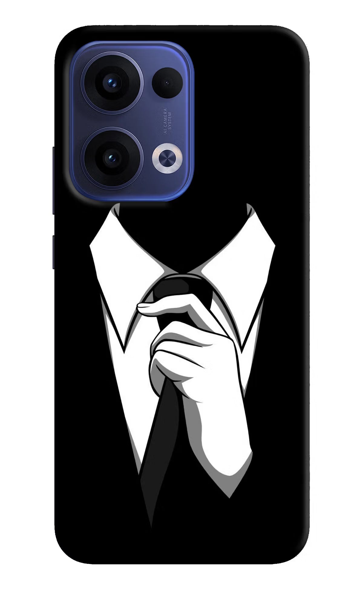 Black Tie Oppo Reno13 5G Hard Case Back Cover by Casekaro