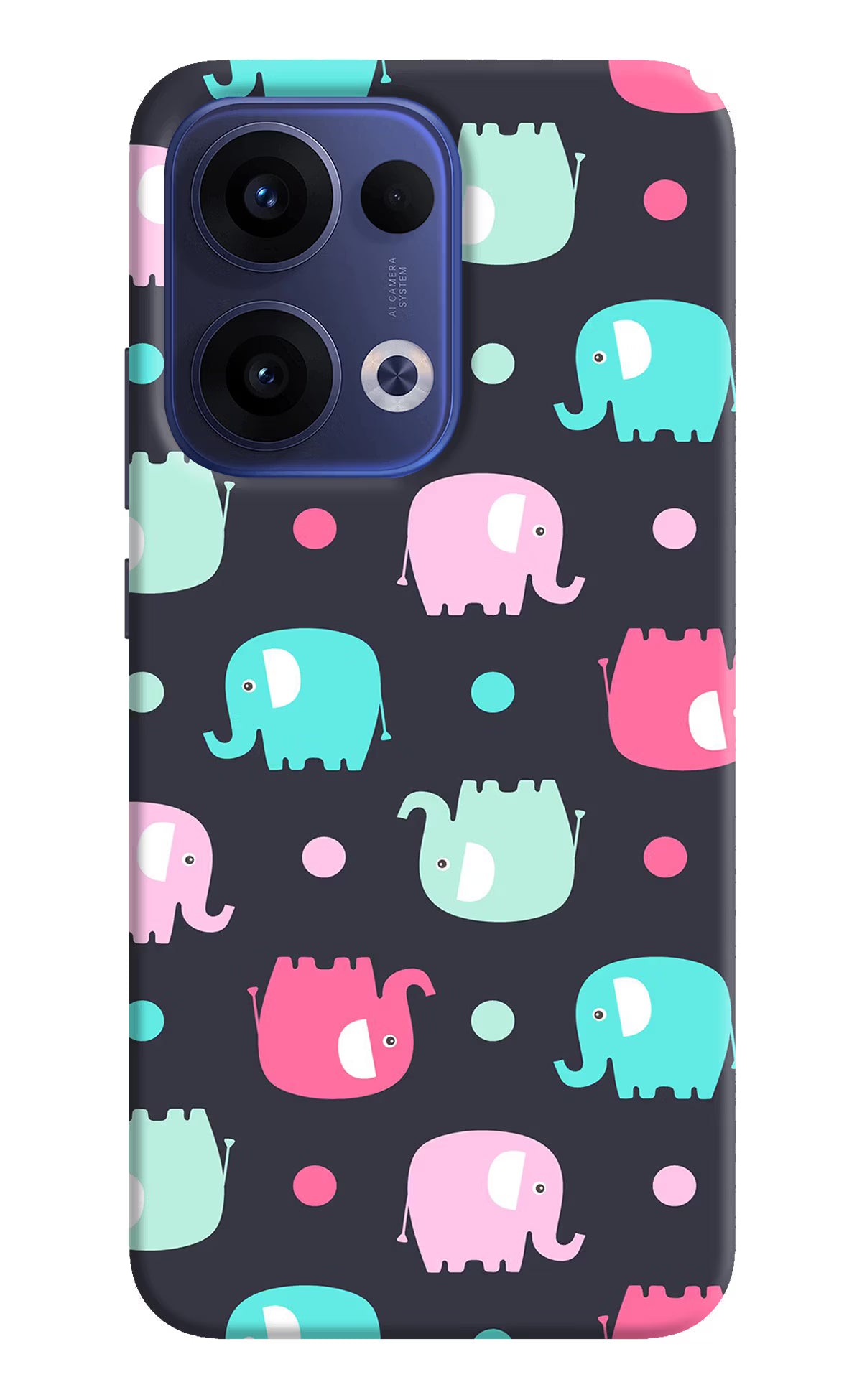 Elephants Oppo Reno13 5G Hard Case Back Cover by Casekaro