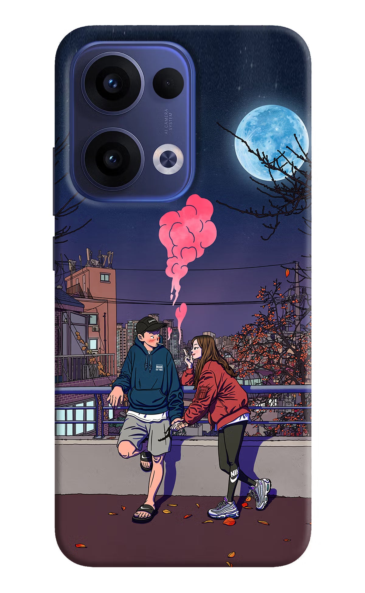 Chilling Couple Oppo Reno13 5G Hard Case Back Cover by Casekaro